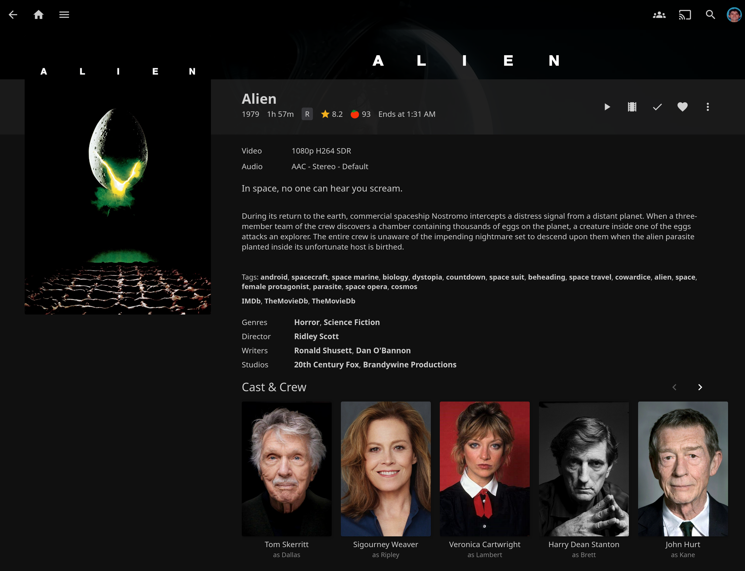 A movie and its metadata.
